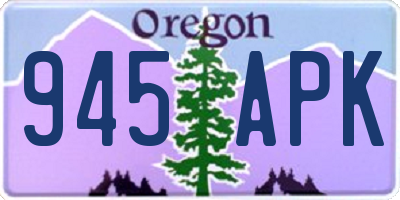 OR license plate 945APK