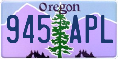 OR license plate 945APL