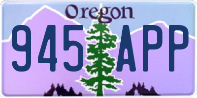 OR license plate 945APP