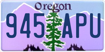 OR license plate 945APU