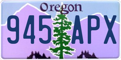 OR license plate 945APX
