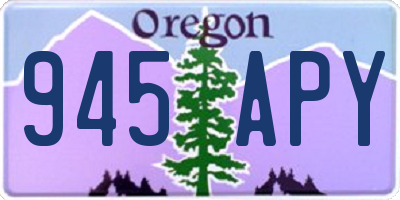 OR license plate 945APY