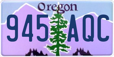 OR license plate 945AQC