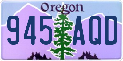 OR license plate 945AQD
