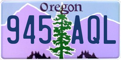 OR license plate 945AQL