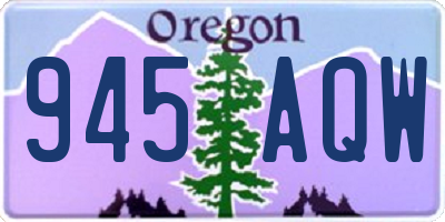 OR license plate 945AQW