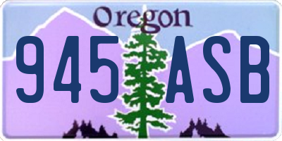 OR license plate 945ASB