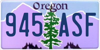 OR license plate 945ASF