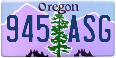 OR license plate 945ASG
