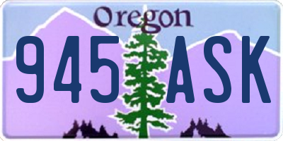 OR license plate 945ASK