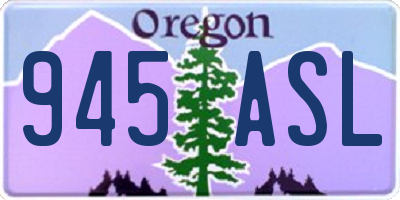 OR license plate 945ASL