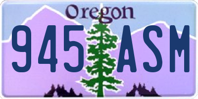 OR license plate 945ASM