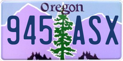 OR license plate 945ASX