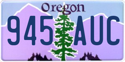 OR license plate 945AUC