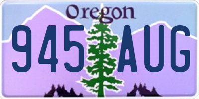 OR license plate 945AUG
