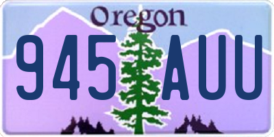 OR license plate 945AUU