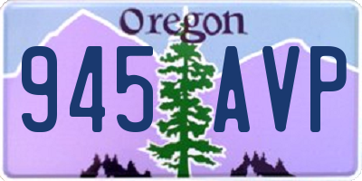 OR license plate 945AVP