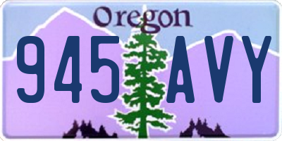 OR license plate 945AVY