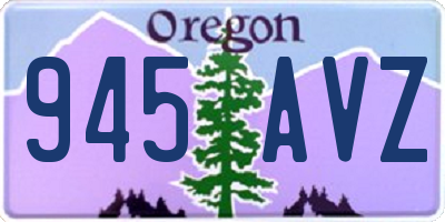 OR license plate 945AVZ
