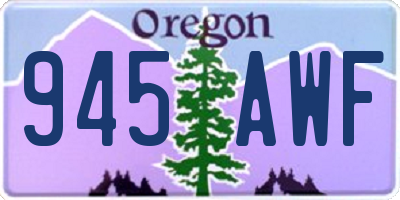 OR license plate 945AWF