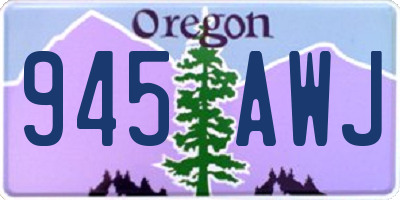 OR license plate 945AWJ