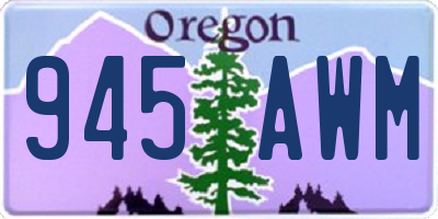 OR license plate 945AWM