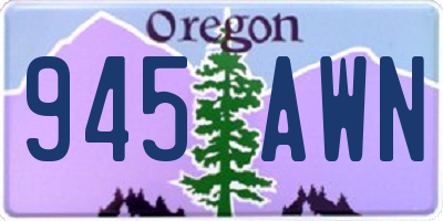 OR license plate 945AWN