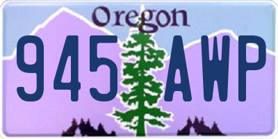 OR license plate 945AWP