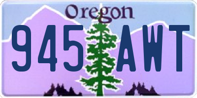 OR license plate 945AWT