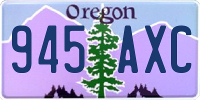 OR license plate 945AXC