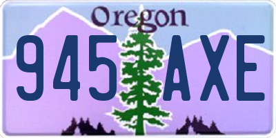 OR license plate 945AXE