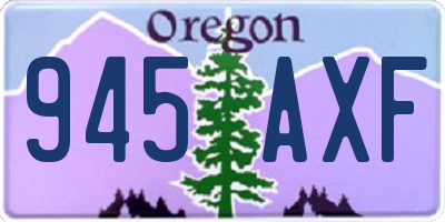 OR license plate 945AXF