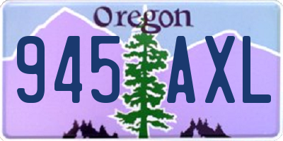 OR license plate 945AXL