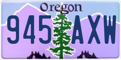 OR license plate 945AXW
