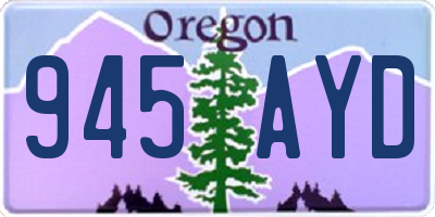 OR license plate 945AYD