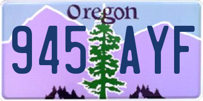 OR license plate 945AYF
