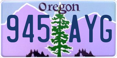 OR license plate 945AYG