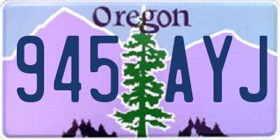 OR license plate 945AYJ