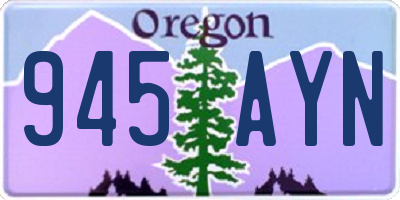 OR license plate 945AYN