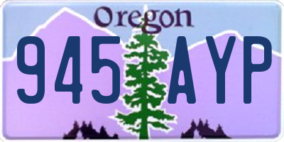 OR license plate 945AYP