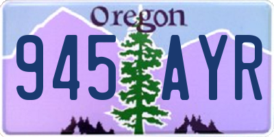 OR license plate 945AYR