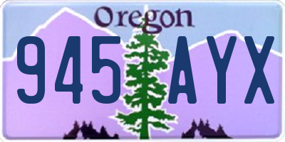 OR license plate 945AYX