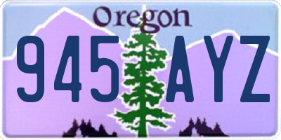 OR license plate 945AYZ