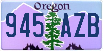 OR license plate 945AZB