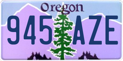 OR license plate 945AZE