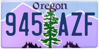 OR license plate 945AZF