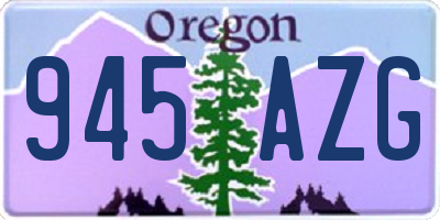OR license plate 945AZG