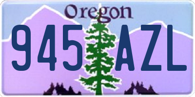 OR license plate 945AZL