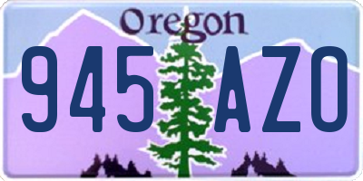 OR license plate 945AZO