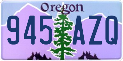 OR license plate 945AZQ